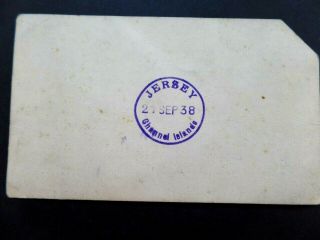 Jersey 1938 Post Office Staff Identity Card