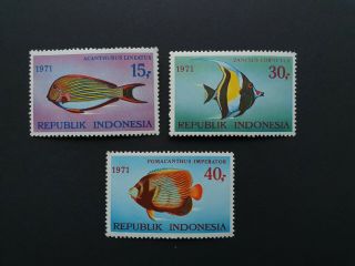 1971 Fish Wildlife Set Vf Mnh Indonesia IndonesiË B229.  20 0.  99$