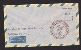 Brazil 1957 Cover With United Nations Emergency Forces In Suez Egypt