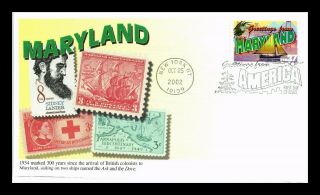 Us Cover Maryland Greetings From America Old Line State Fdc Mystic Cachet