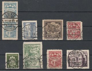 Latvia,  Pre - Wwii Postmarks/cancels - Small Places Only - Lot 11