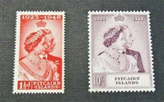 Nystamps British Pitcairn Islands Stamp 11 - 12 Og Nh $74