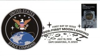 Usa Space Command Fdc Apollo 11 Moon Landing Cape Canaveral Fl
