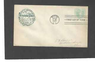 796 5c Virginia Dare Issue Fdc - Manteo,  Nc Aug 18 - 1937 House Of Farnam Cachet