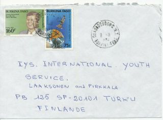 Burkina Faso 1993 President John F Kennedy Stamp On Cover To Finland