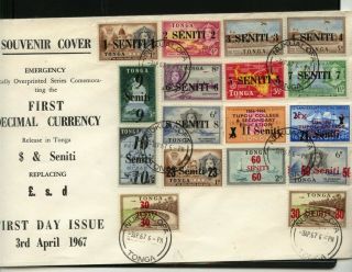 Tonga 18 Stamps On Cover Decimal Currency Kl0714