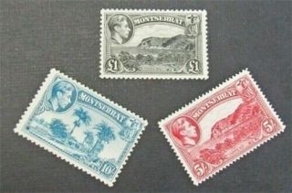 Nystamps British Montserrat Stamp 101//103 Og H/nh $45