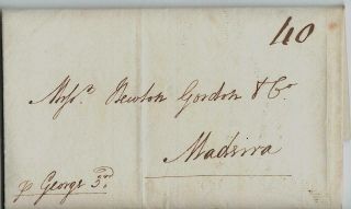 Great Britain 1824 Letter London To Madeira,  By Private Ship 