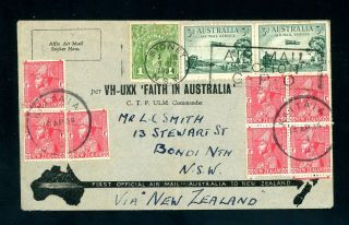 Australia - Zealand 1934 First Flight Cover (s411)