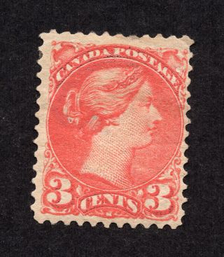 Canada 37 3 Cent Orange Red Queen Victoria Small Queen Issue Mh