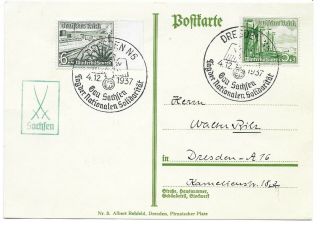 Germany Postal History Postcard Addr Dresden Comm Canc Sachsen Yr 