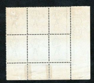 Australia Kangaroo Stamps 2d Two Pence Corner Margin Block of 6 with CA Monogram 2