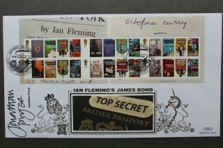 2008 Ian Flemings James Bond Centenary Fdc - Signed By Jonathan Pryce - Gold
