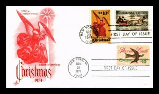Dr Jim Stamps Us Christmas Combination First Day Cover Art Craft