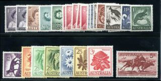 Australia 314 - 331 Nh,  Qeii Set,  Extra Shades,  Flowers