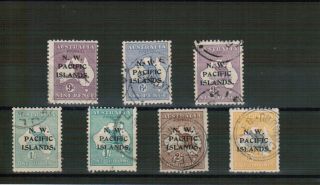 North West Pacific Islands Mixed Selection Of Overprints On Aust Kangaroos