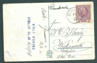 Austria 1914 Postcard Sent From Willy Wander,  Schlag To Wirksworth,  Derbyshire