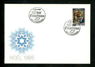 Postal History Luxembourg Fdc B395 Christmas Stained Glass 1995