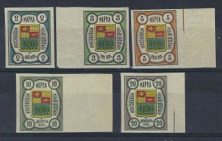 Russia Zemstvo Vetluga Ch 2 - 6 Imperf Stamps Hinged