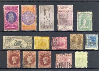Australia - State 15 Stamps - Including Revenues - - F/ Vf
