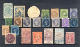 Australia States 23 Stamps Etc.  - Unsorted - - F/vf