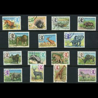 Swaziland 1969 Set Of 15 Values.  Animals.  Sg 161 - 175.  Fine.  (wb851)