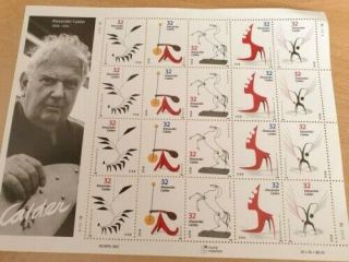 Usa Stamp Sheet 1997 Alexander Calder Mnh