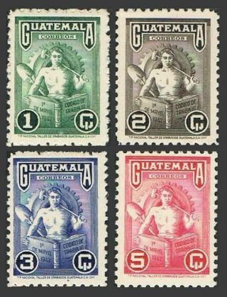 Guatemala 320 - 323,  Mnh.  Michel 477 - 480.  Labor Day May 1,  1948.  Symbolical Of Labor.
