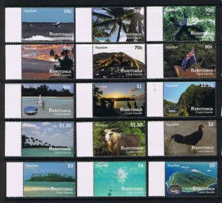 Rarotonga – Marine Life,  Animals,  Flora,  Planes,  Ships Tourism Stamp Set