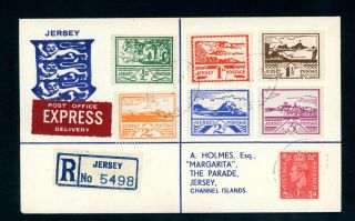 Jersey Po Express Cover (set 6 Views) Dated 1943 (jy899)