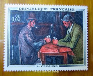 Ebs France 1961 Modern Art - " The Card Players " By Paul Cézanne Yt1321 Mnh