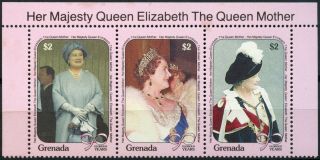 Grenada 1990 Sg 2131 - 3 Queen Mothers 90th Birthday Mnh Set D86694