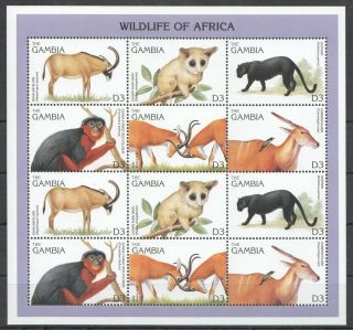 T758 Gambia Fauna Animals Wildlife Of Africa 1sh Mnh Stamps