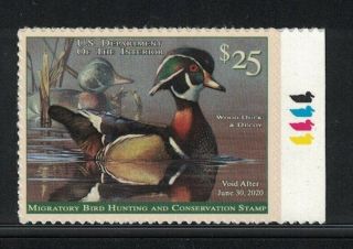 Rw86 - Federal Duck Stamp.  Right Color Bar Single.  Mnh.  Og.  02 Rw86rcb
