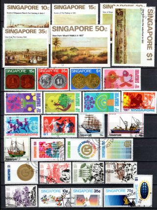 Singapore 1971 - 1973 Selection Of Complete Sets Of Use Stamps