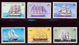 Bermuda 1976 Tall Sailing Ships Race England To York Set Scott 337 - 42