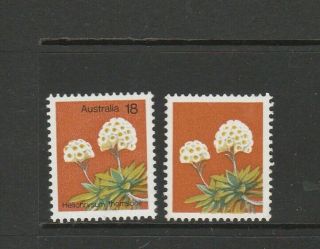 Australia 1975 Wild Flowers 18c,  Black Omitted,  Um/mnh With Normal Sg 608a