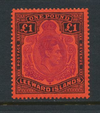 Leeward Is 1952,  £1 Vf Mnh Sg 114c Cat£35 (see Below)
