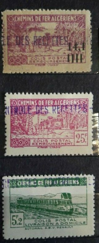 Old Train Stamps Algeria Mnh/mlh Very Rare