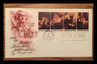 200 Anniversary Birth Of American Independence Fdc July 4,  1976