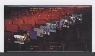 Canada Souvenir Sheet Ss 1615 - 1616 Cinema In Canada In Rigid Envelope