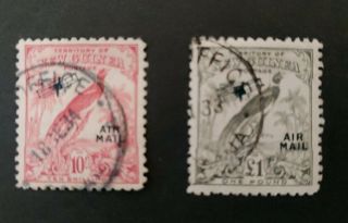 1932 - 34 Guinea Undated Birds 10/ - Shilling & £1 Pound Stamps Sg202 - 203
