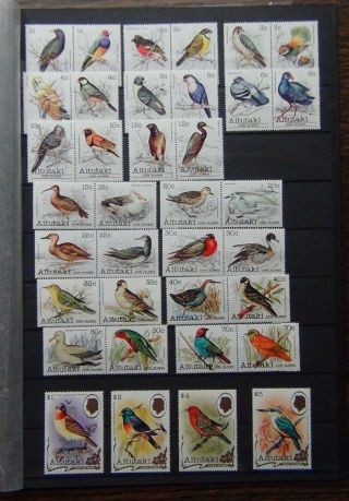 Aitutaki 1981 Birds Set 1st Series To $5 Mnh Sg317 - Sg352