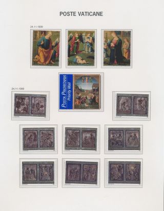 Xb66369 Vatican 1999 Religious Art Paintings Fine Lot Mnh