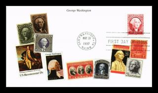 Dr Jim Stamps Us George Washington Sixty Cent First Day Mystic Cachet Cover