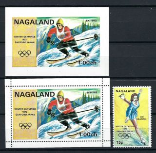 Nagaland - 1972 Olympics 2bl. ,  1v.  Mnh