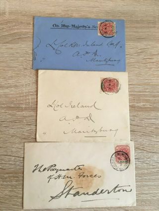 Postal History South Africa 3 Boer War Covers Field Post Office Postmarks C1901