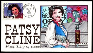 Scott 2772 29 Cents Patsy Cline Collins Hand Painted Fdc