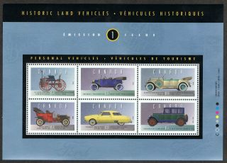 Canada 1490 Mnh Historic Land Vehicles Souvenir Sheet 1993