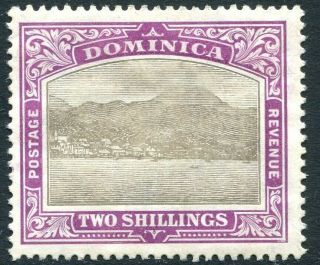 Dominica - 1908 2/ - Grey - Black & Purple Sg 44 Mounted V32302